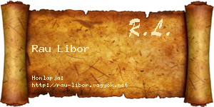 Rau Libor névjegykártya